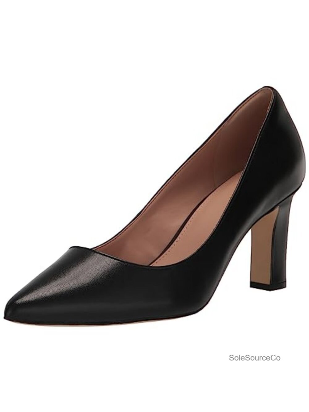 Women's Leather Classic High Heel Pumps Round Toe Cushioned